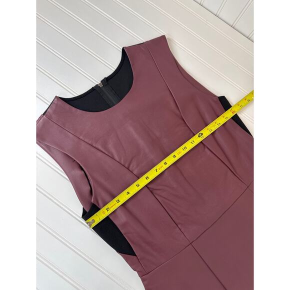 NWT BCBGeneration Saffron Faux Leather Cutout Sleeveless Casual Dress Size 10 - Picture 5 of 8